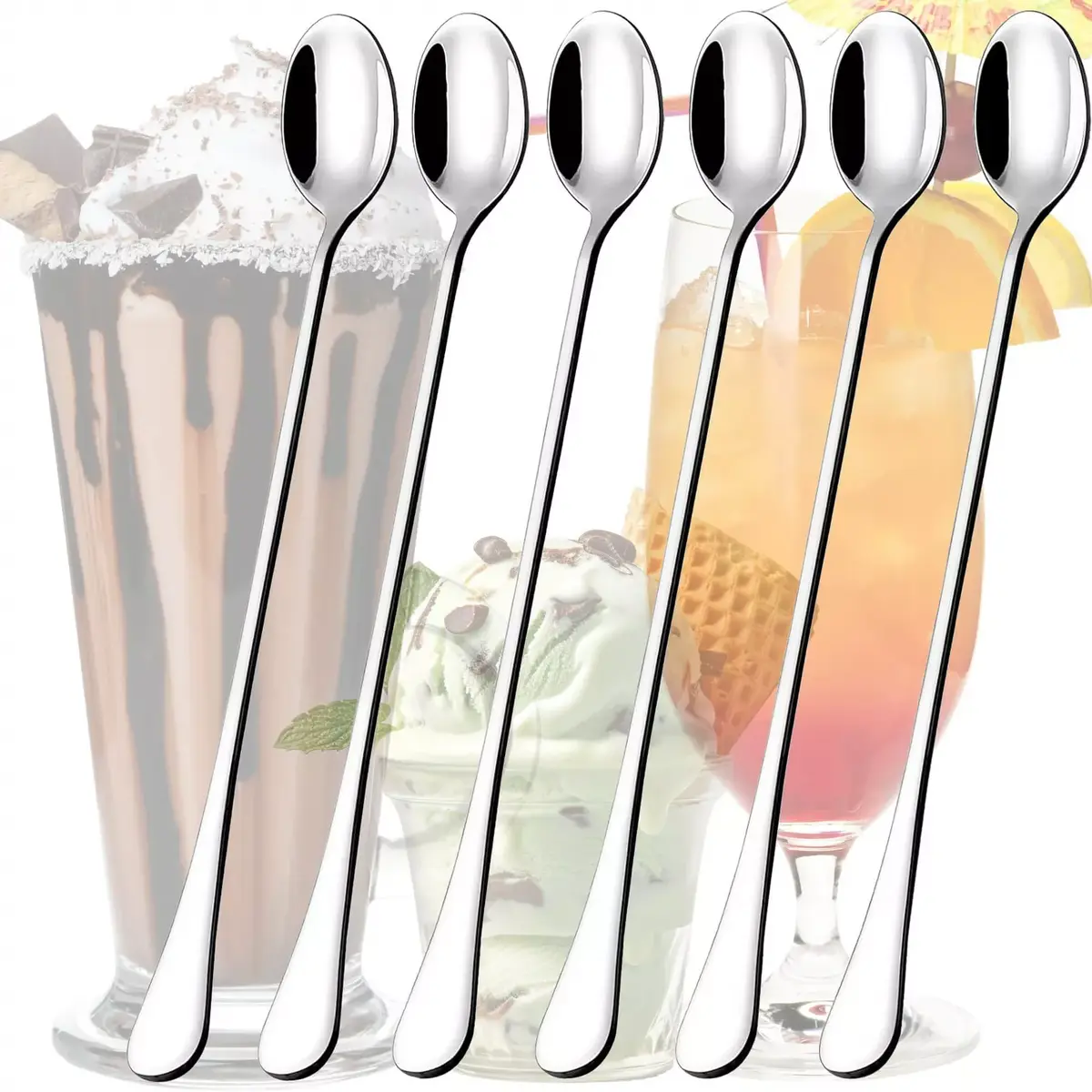 Springos HA7498 stainless steel latte & dessert spoons Photo 8