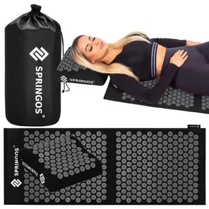 Acupressure mat Springos FA0153 black — spiked cushion body stimulator