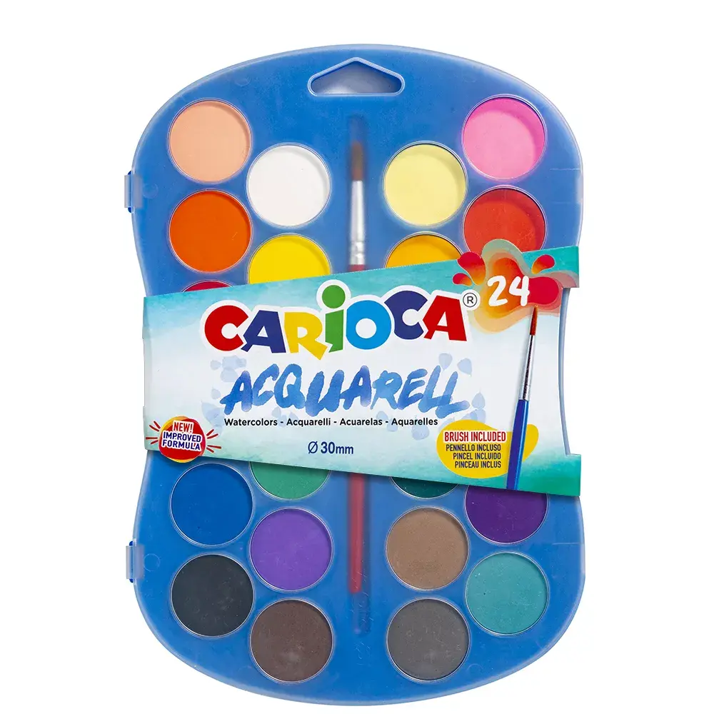 Akvareļu palete Carioca 24 krāsas 30 mm Photo 2
