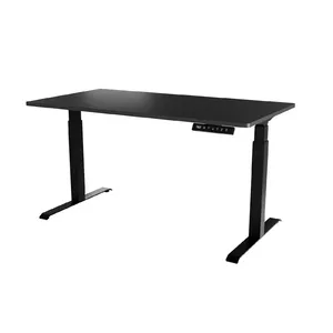 Galds cama meble MOON LONG ar elektrisko augstuma regulēšanu 150x80 cm, taisnstūra virsma no DSP, augstums 72–120 cm, melns/anthracīts