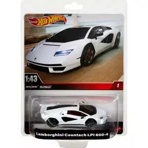 Die‑cast car MATTEL Hot Wheels Premium 1:43 Lamborghini Countach LPI 800-4, white, metal/plastic, age 14+