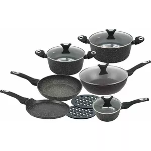 Cookware set Klausberg KB-7201 — 12-piece granite-coated pots and pans set