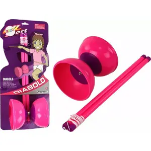 Диаболо для жонглирования LEANToys модель 16680, розовое, 13.5 × 11.5 см