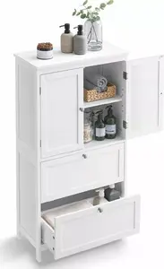 Vasagle Bathroom Cabinet with 2 Drawers and 2 Doors, Freestanding Storage Unit