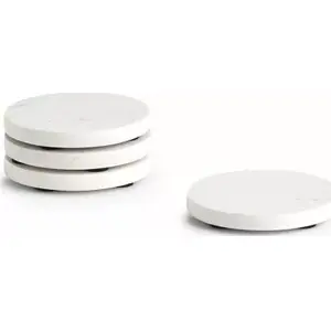 Coaster set ZELLER 4 pieces marble 9.5×1 cm - round drink coasters