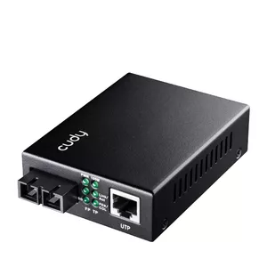 Медиаконвертер Cudy MC100SA-20 100 Мбит/с, одномодовый 1310 нм, SC, 1xRJ-45, до 20 км, чёрный
