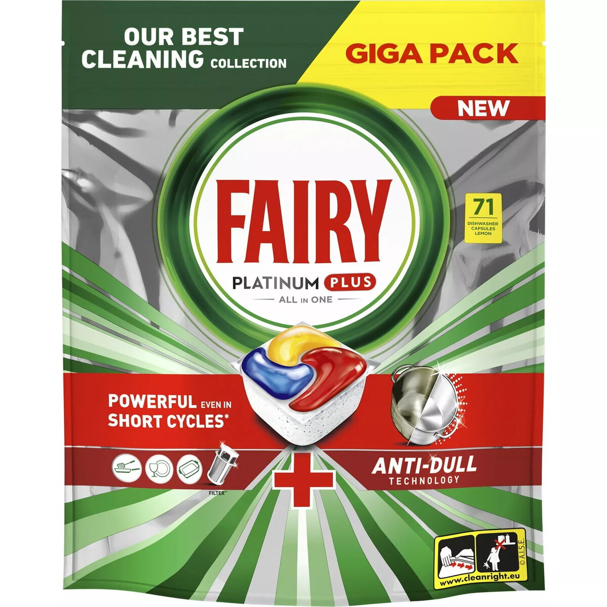 Trauku mazgājamās mašīnas tabletes FAIRY Platinum