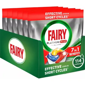 Таблетки для посудомоечной машины FAIRY Platinum Plus All In One Lemon — 114 шт.