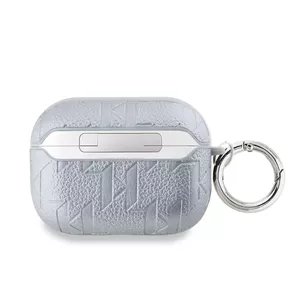 Чехол защитный PU тиснёный серебристый Karl Lagerfeld для AirPods 3 KLA3PGKCPS