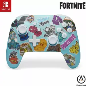 Gamepad PowerA NSGP0290-01 for Nintendo Switch / Lite / OLED — Bluetooth & USB, Blue Multicolour, 3 m cable, Built-in Li-Ion