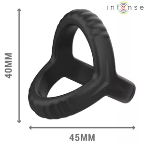 Двойное кольцо для пениса INTENSE Carson Model 4, силикон, черный