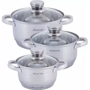 Set of 6 pots Kamille KM-4915 by Kamille — cookware set, assorted sizes