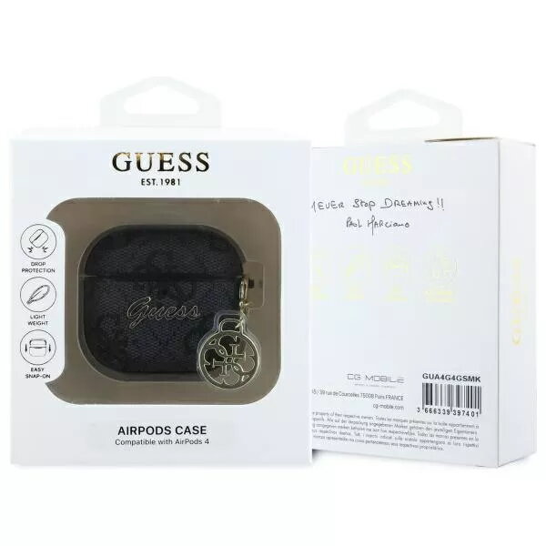 Aizsargvāciņš AirPods 4 GUESS GUA4G4GSMK —