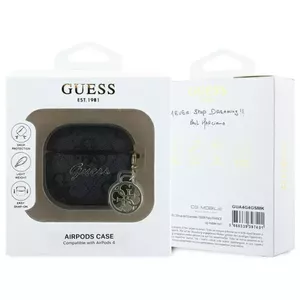 GUESS AirPods 4 cover GUA4G4GSMK – protective case for AirPods 4, black, 4G Charm Collection
