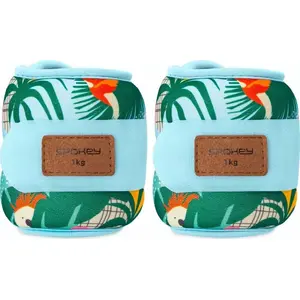Ankle and wrist weights SPOKEY HOME JUNGLE 2x 1 kg — adjustable soft cuff set