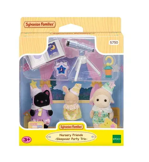 Epoch Sylvanian Families Nursery Friends Sleepover Party Trio Photo 2