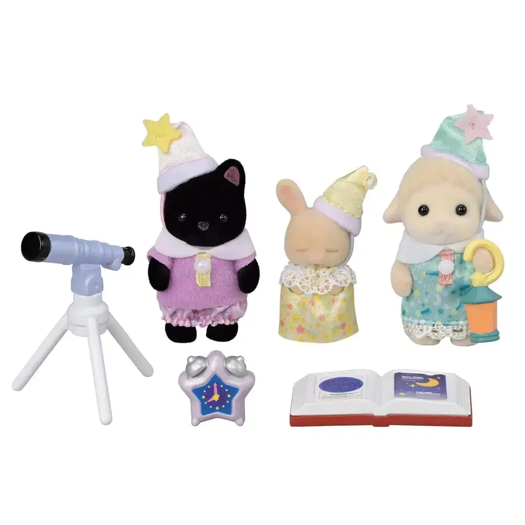 Epoch Sylvanian Families Nursery Friends Sleepover Party Trio Photo 3