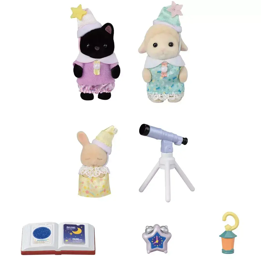 Epoch Sylvanian Families Nursery Friends Sleepover Party Trio Photo 5