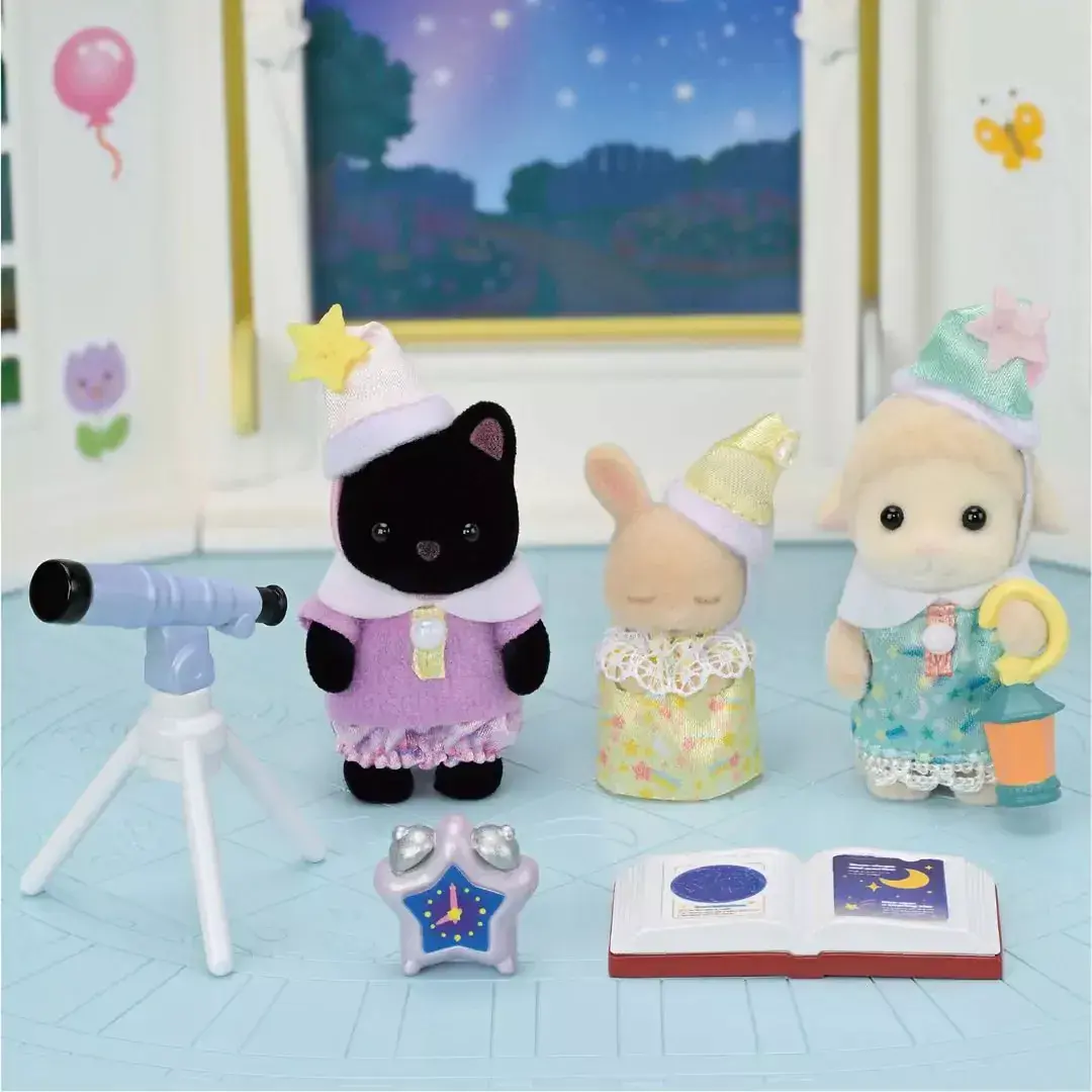 Epoch Sylvanian Families Nursery Friends Sleepover Party Trio Photo 6