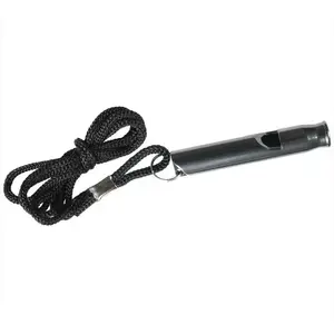 Survival whistle Helikon HE.GW-SUR-AL-01 aluminium black, 65 mm, 28 g, string included