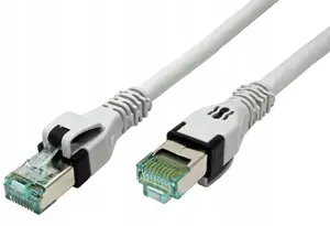 Патч‑кабель EASYLAN DualBoot PushPull IP20 Cat.6A (Class EA) S/FTP, серый, 0,5 м