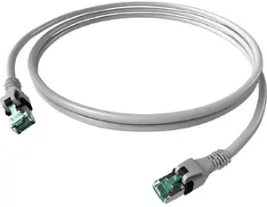 Патч‑кабель EASYLAN DualBoot PushPull, Cat.6A (Class EA) S/FTP, серый, 1,5 м