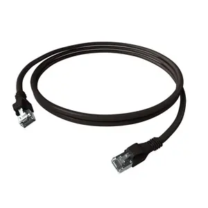 Патч‑кабель EASYLAN DualBoot PushPull IP20 Cat.6A (Class EA) S/FTP, 0,5 м, чёрный