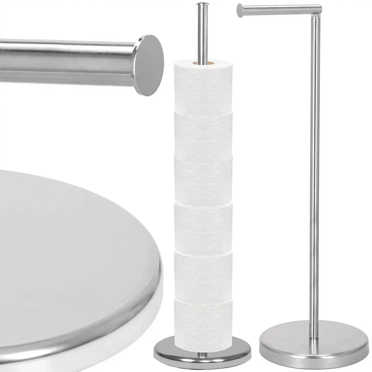 Toilet Paper Holder Springos TS0001 Chrome 2-in-1 Photo 10