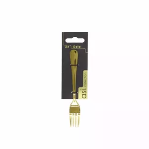 Cake forks ASI COLLECTION 24344064 Gold, thickness 1.5 mm, set
