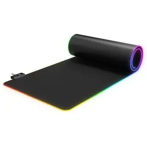 Gaming desk pad RAMPAGE MP-24 — 30x80 cm, RGB, black