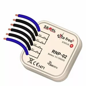 Flush-mount 4-channel wireless transmitter ZAMEL RNP-01