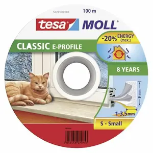 Уплотнительная лента Tesa E, рулон 100 м, белая
