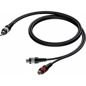 RCA savienojuma vads Procab CAB727/0.25, RCA vīrietis uz 2x RCA sieviete, 0,25 m