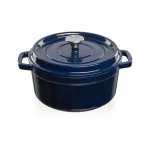 Cast iron pot GRAND_FEU FEUDARKBLUE 4.7 L — dark blue, 4.7 L capacity
