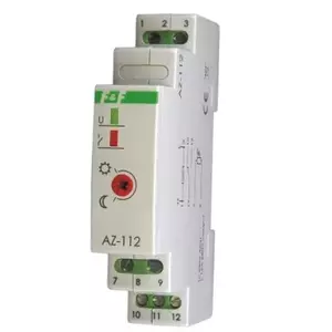 Automatic Twilight Switch FF AZ-112 16A 230V 2–1000 lx DIN with External Light Sensor