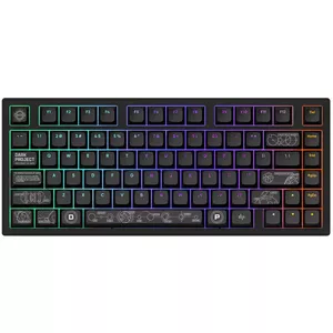 Mehāniskā tastatūra Dark Project ALU81A G3MS Moonstone Switch, US izkārtojums, 81 taustiņš, alumīnija korpuss