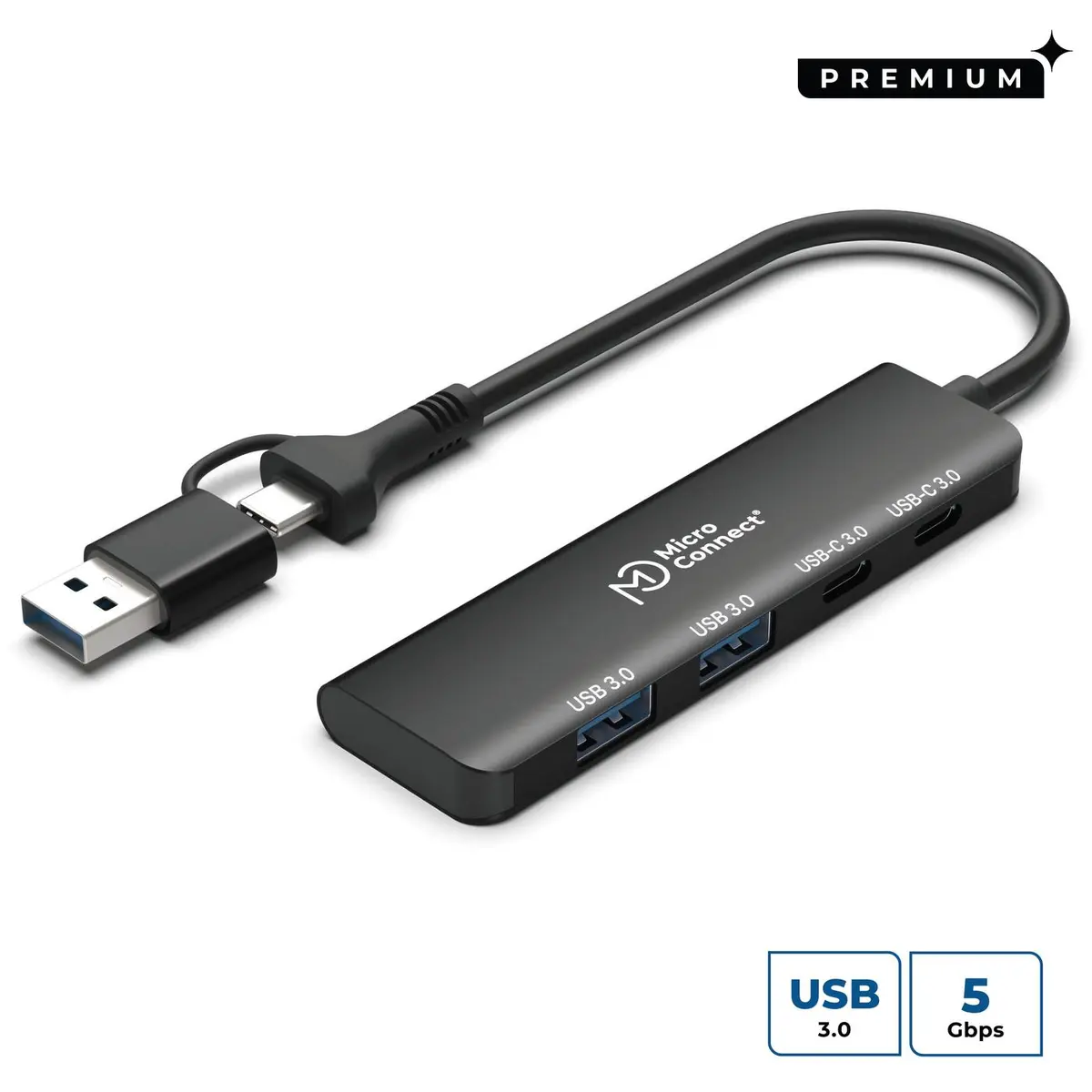 MicroConnect UC0066-5G-USB-C-4IN1 interfeisa centrmezgls ar USB