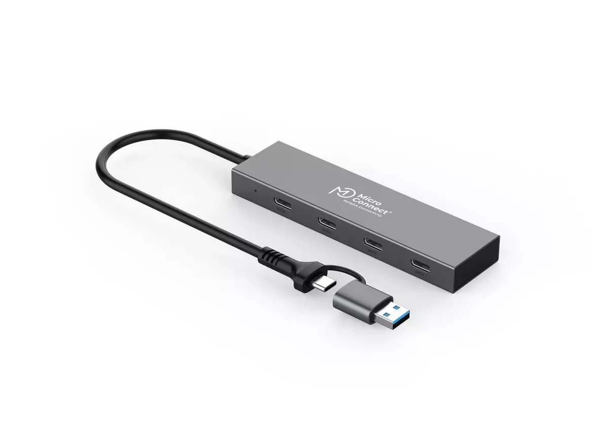USB-C хаб MicroConnect UC0070-5G-USB-C-4IN1-C Photo 2