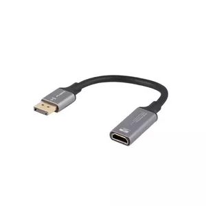 Переходник LANBERG AD-DP-HD-02 DisplayPort на HDMI, 0.2 м, серебристый