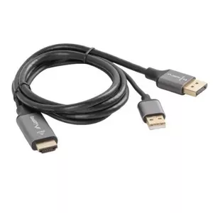 LANBERG HDMI (male) to DisplayPort (male) cable 1 m — 4K, black