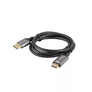 LANBERG DisplayPort (male) to HDMI (male) cable 1 m, 4K, black/silver