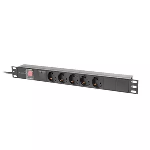 Jaudas sadales iekārta Lanberg PDU-05F-0200-BK 5 AC izejas 1U Melna