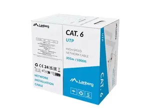 Networking cable Lanberg LCU6-15CC-0305-S U/UTP Cat6 305 m Grey