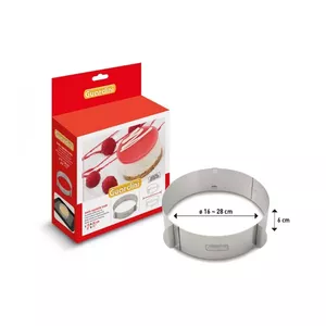 Cake ring Guardini variable diameter 16–28 cm, stainless steel, model 1415689