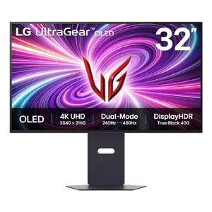 Dators monitors LG 32GS95UV-B 32" OLED 4K (3840×2160), 0,03 ms, 178° skata leņķis, iebūvēti skaļruņi, USB 3.2 hub