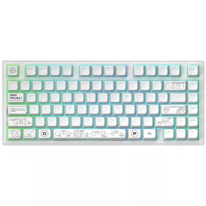 Mehāniskā tastatūra Dark Project ALU81A G3MS Moonstone Switch US izkārtojums 81 taustiņš alumīnija korpuss