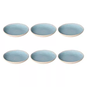 Soup plates Rose&Tulipani Concerto Fuse Azzurro set of 6, 21 cm diameter