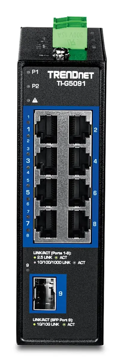 TRENDnet TI-G5091 rūpnieciskais 9 portu 2.5G komutators Photo 2