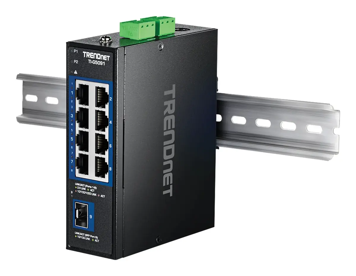 TRENDnet TI-G5091 rūpnieciskais 9 portu 2.5G komutators Photo 5
