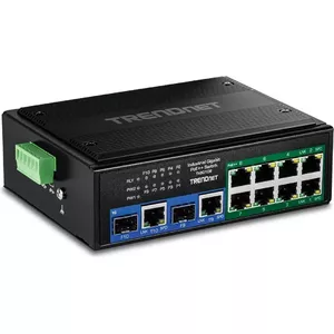 Промышленный гигабитный коммутатор TRENDnet TI-BG108 — 10 портов, 400W PoE++